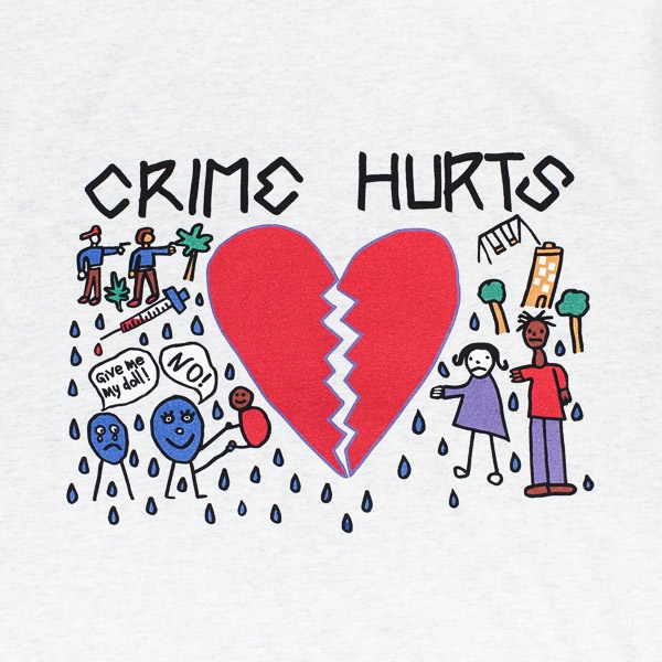 Quartersnacks Crime Hurts Tshirt Ash Grey
