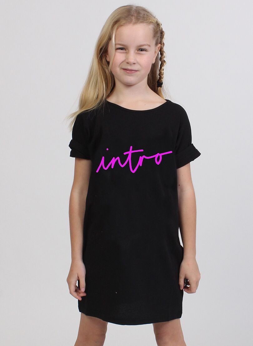 Mini Dress - Script Pink