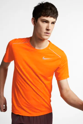 nike dri fit miler orange