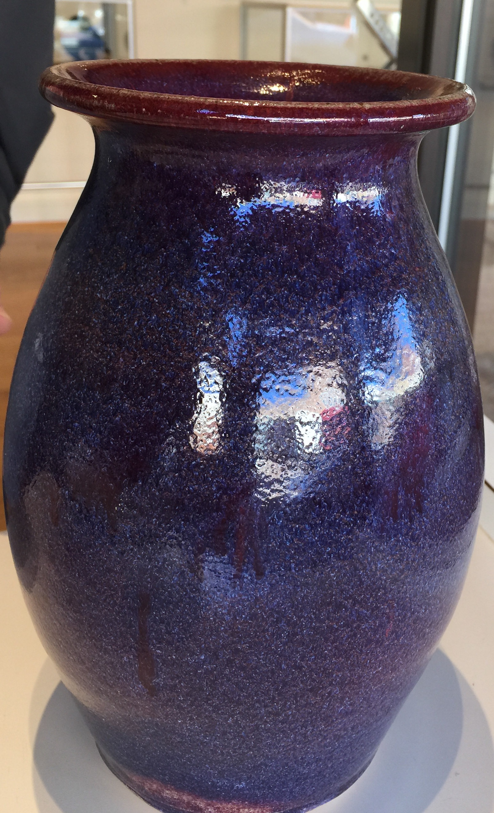 Ceramic Jar Blue Red Glaze Mark Richardson East Carolina Artspace