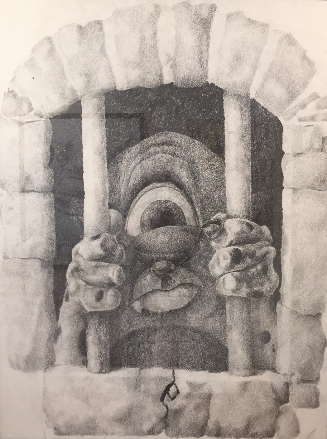 Off To The Big House Graphite 35 X 45 Framed Andrew Wells Off To The Big House Graphite 35 X 45 Framed Andrew Wells