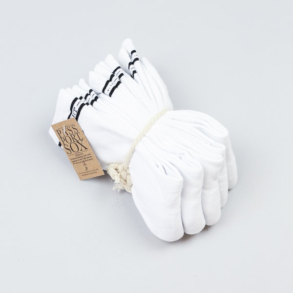 Pass Port 5pk Socks White