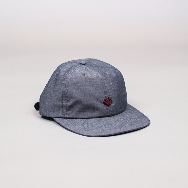 Magenta Plant 6 Panel Hat Chambray Blue