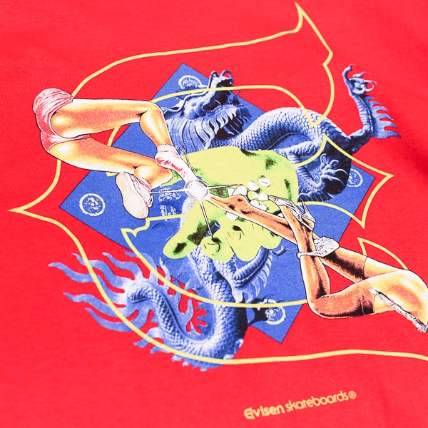 Evisen Skateboards Kill Pill LS Tshirt Red