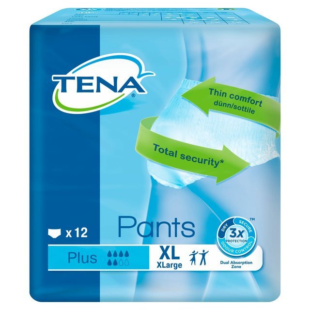TENA PANTS PLUS EXTRA LARGE 12'S