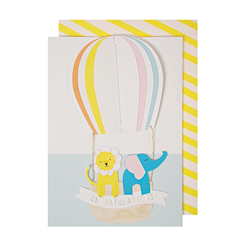HOT AIR BALLOON CONGRATULATIONS CARD