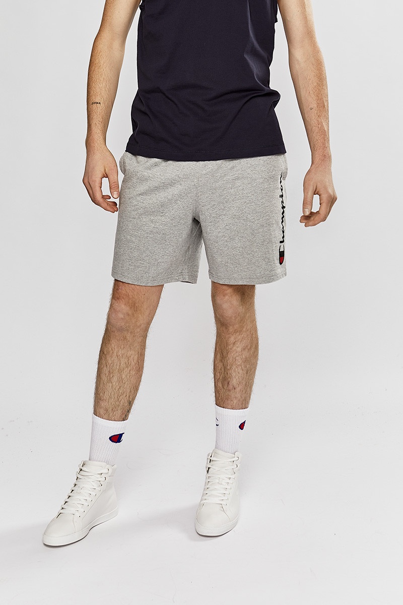 champion script jersey shorts