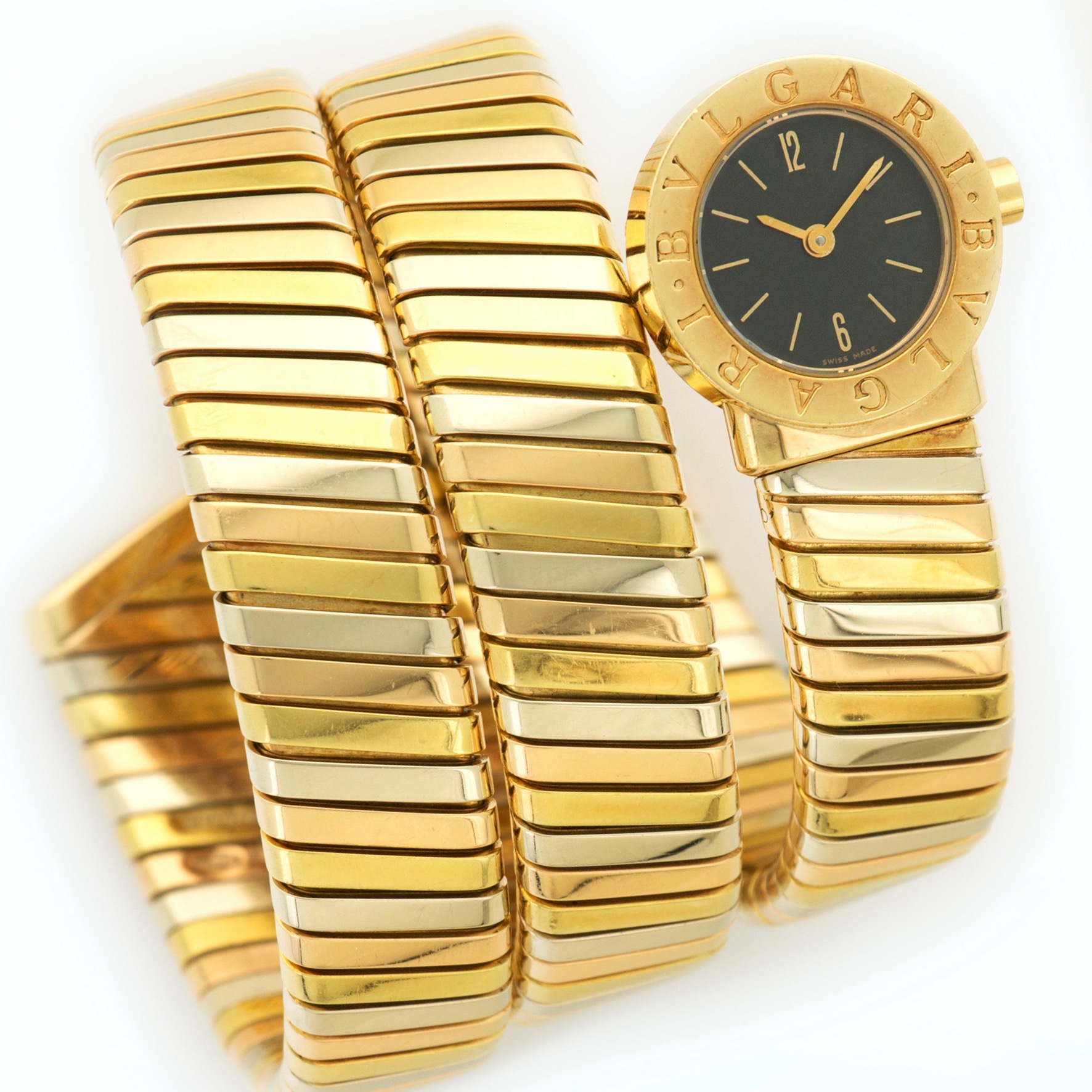 bulgari tubogas gold watch