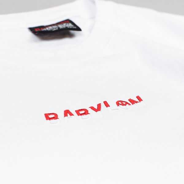Babylon Embroidered Shop Tshirt Red / White / White