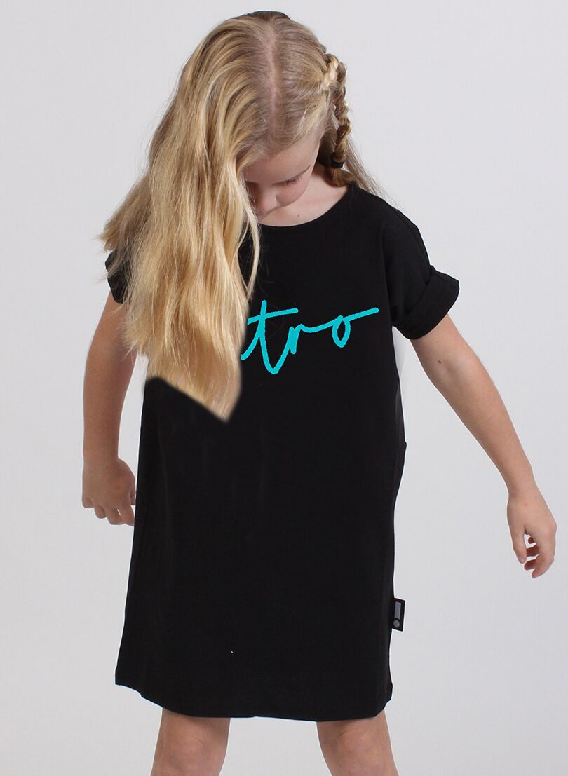 Mini Dress - Script Blue