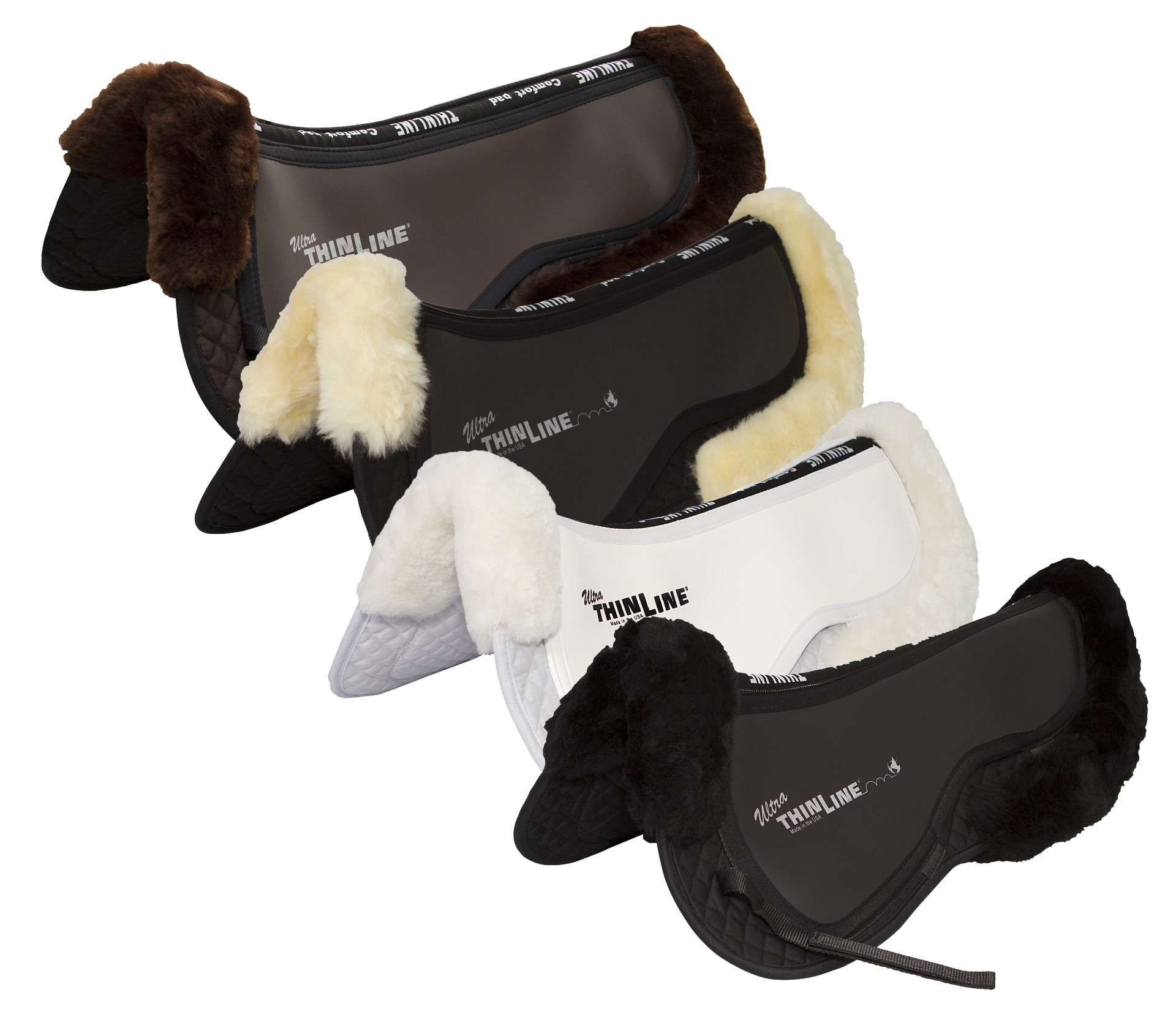 ThinLine Trifecta Half Pad with Sheepskin Rolls Summerside Tack and