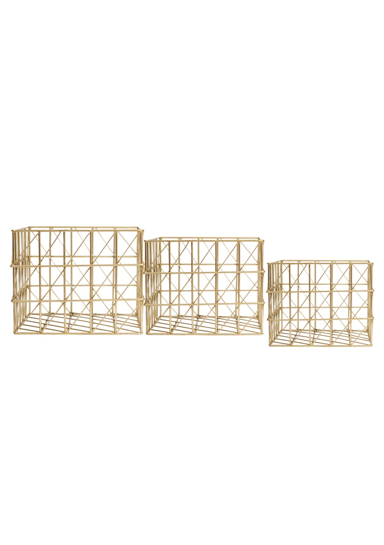 Geo Baskets Brass