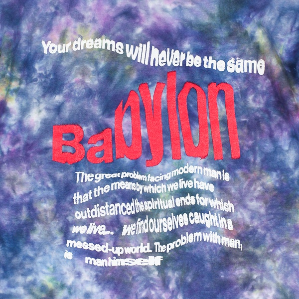 Babylon Warp Dye Tshirt Blue