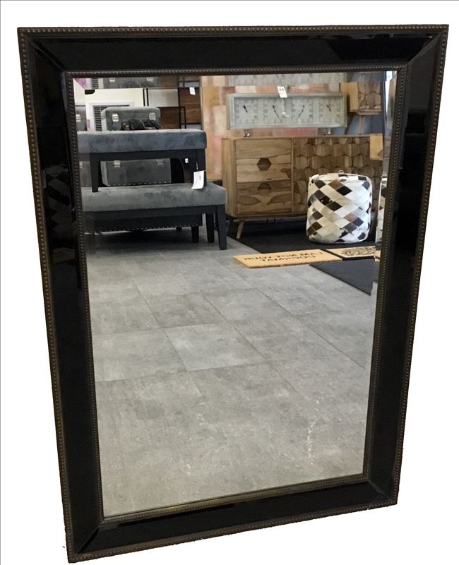 Black Beveled Mirror 75x104cm