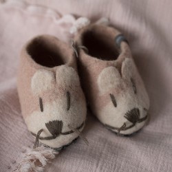 FELT MOUSE SLIPPERS MEDIUM - QUARTZ PINK