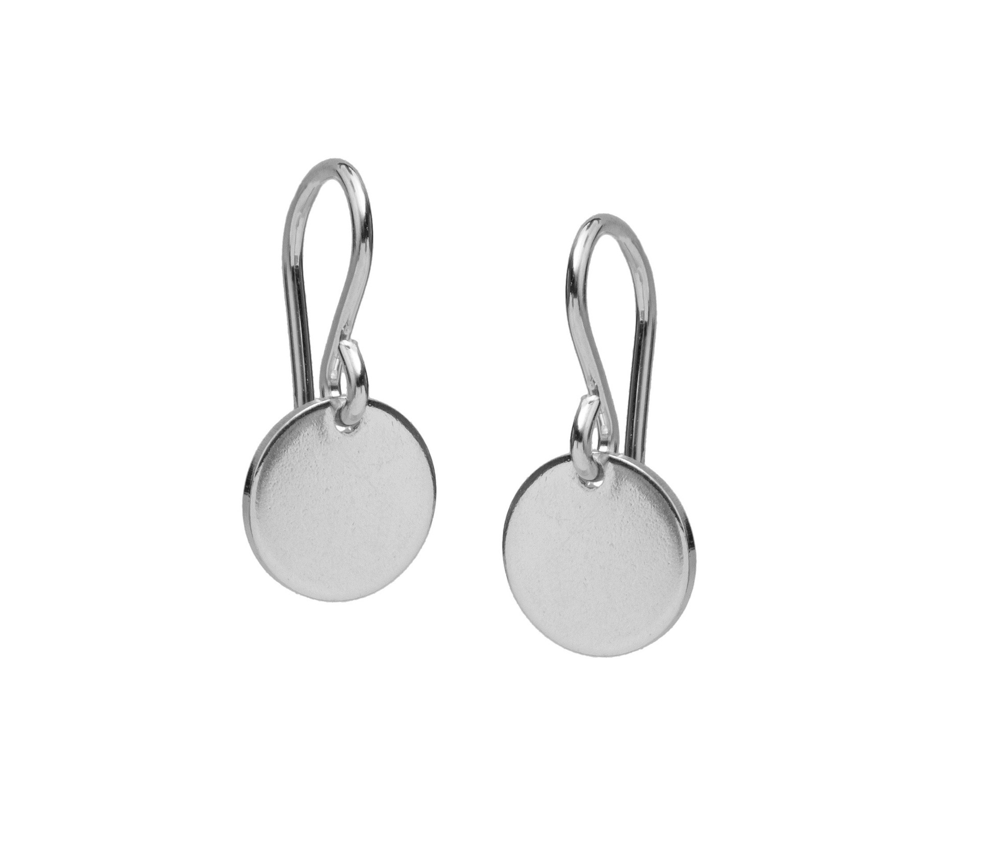 Large Sterling Silver Disc Earrings Collaborate Large Sterling Silver Disc Earrings