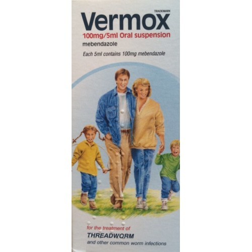 VERMOX SUSPENSION 100MG/5ML