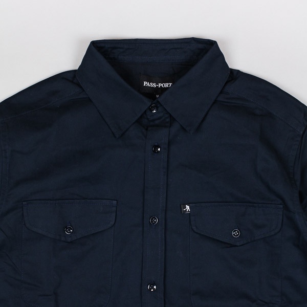 Pass~Port Workers Mid-weight LS Shirt Navy