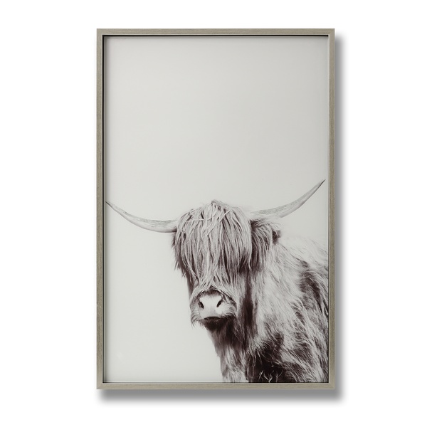 Hill Interiors Highland Cow Left Facing Image On Glass With Silver Hill Interiors Highland Cow Left Facing Image On Glass With Silver Frame Lucy Lou S