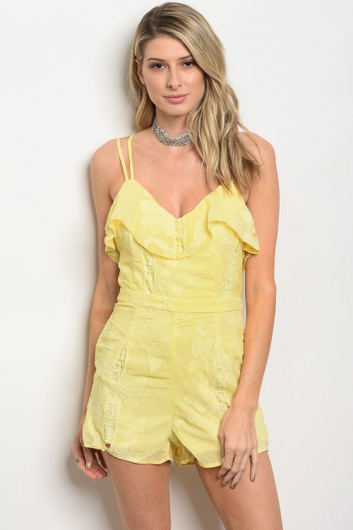 yellow dress romper