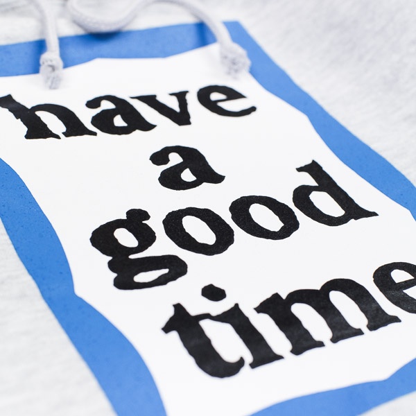Have A Good Time Blue Frame Pullover Grey