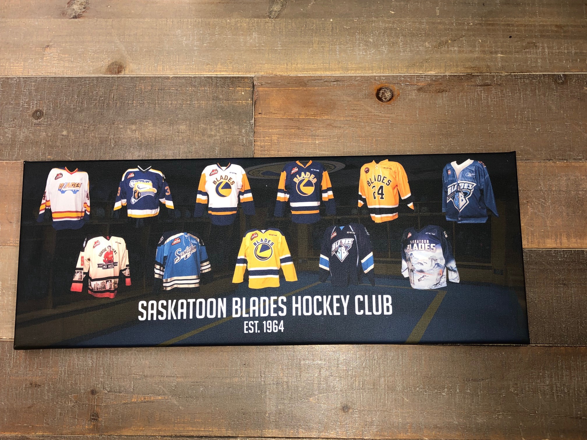 Blades Jersey Collectible Canvas Novelties Saskatoon Blades Official Team Store