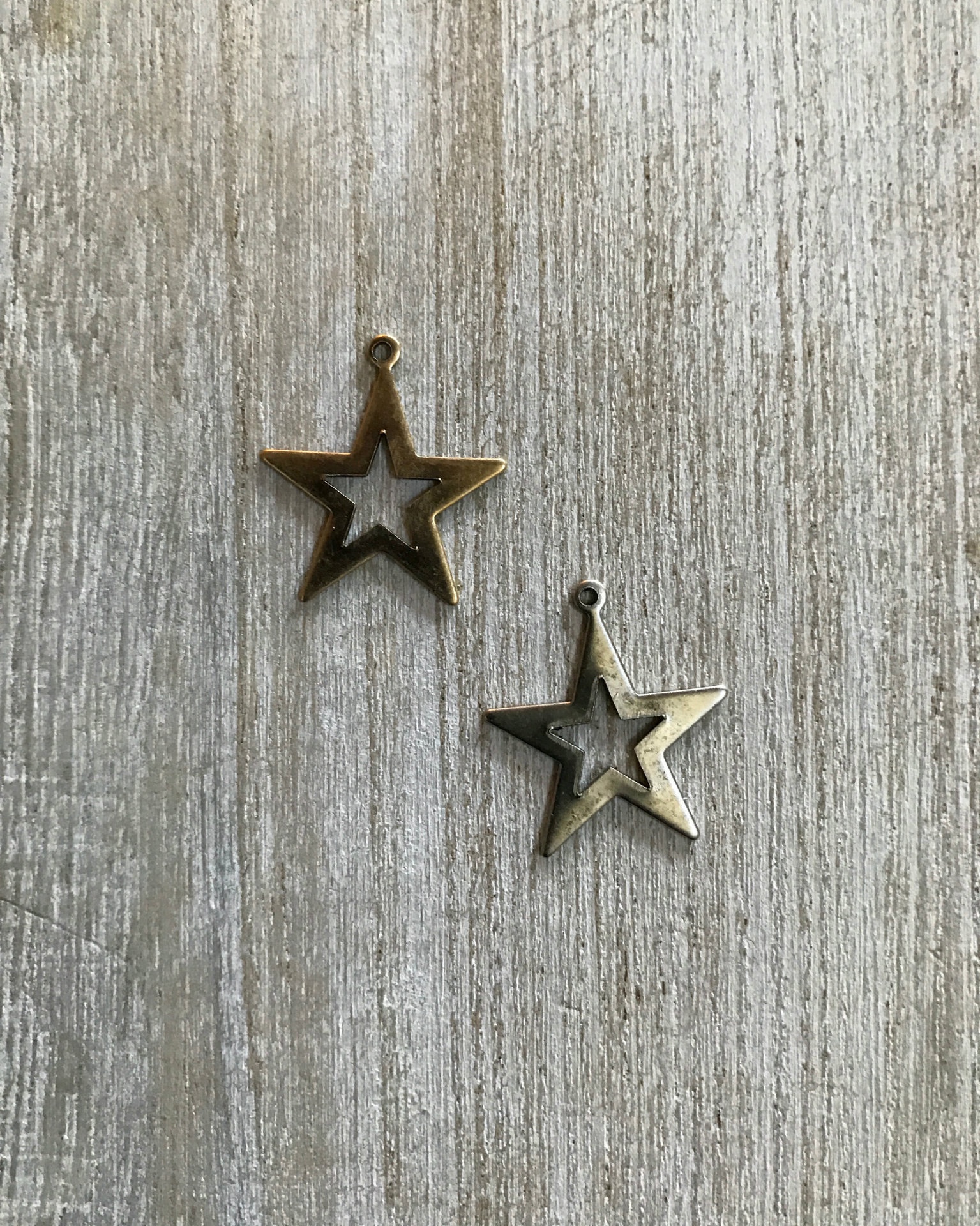 Open Star Charm 