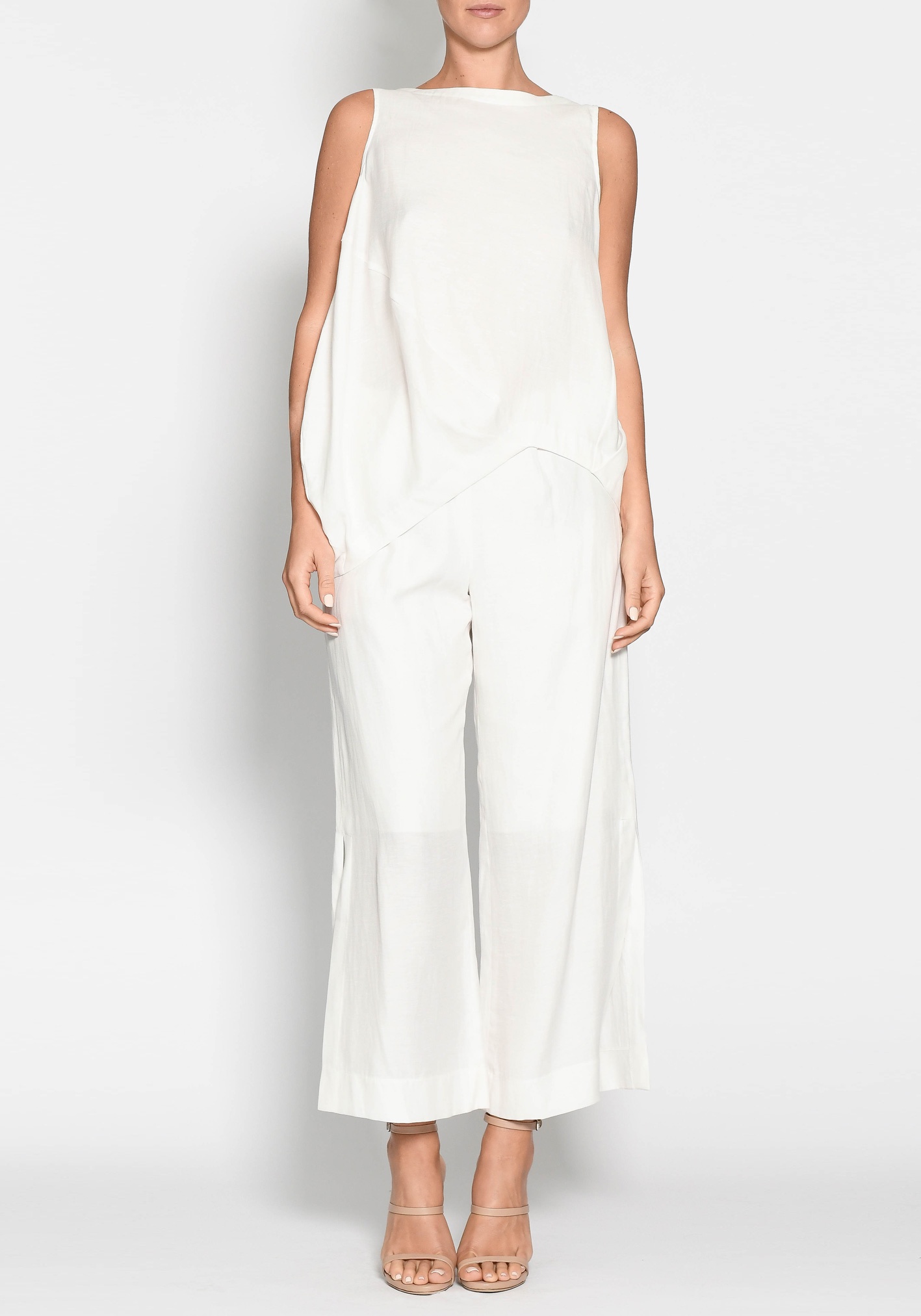 POL Anke Split Pant White