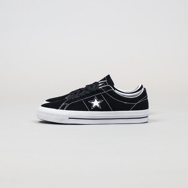 Converse Cons One Star Pro Suede Black/White