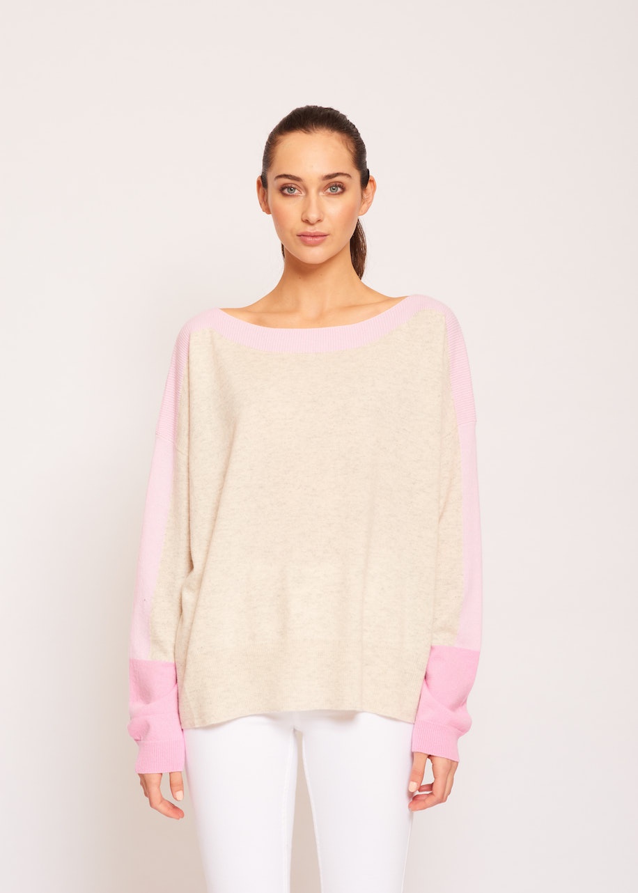 Alessandra Sporty Splice Cashmere Knit