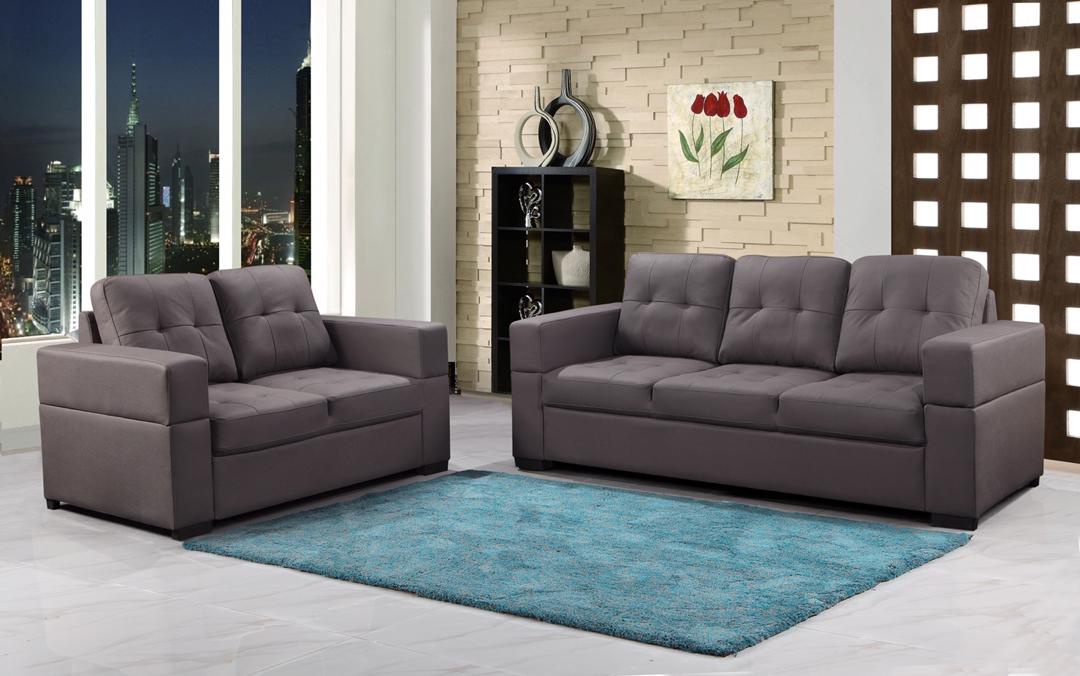 Ontario 3 2 Rhino Fabric Grey Lounge Suites Lifestyle Furniture