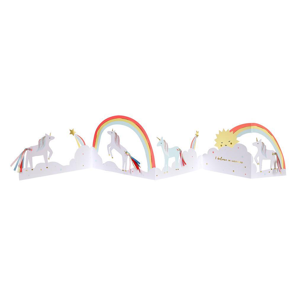 UNICORN BIRTHDAY  CONCERTINA CARD