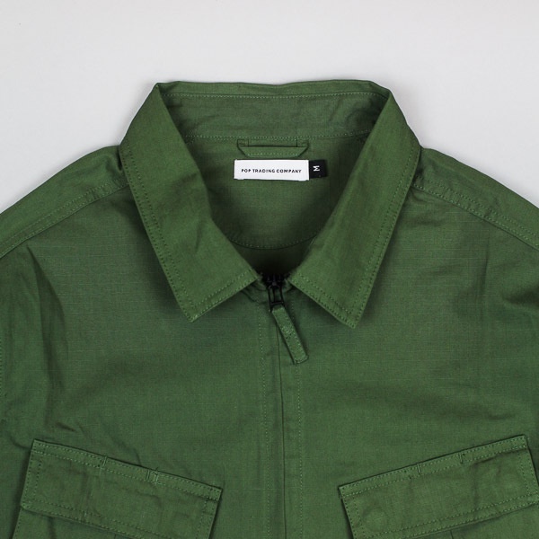 Pop Trading Company Falling Down Overshirt Olive