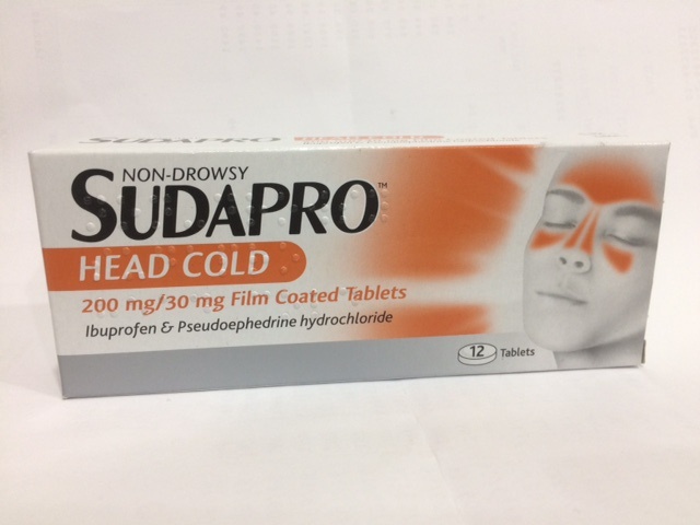 SUDAPRO HEAD COLD TABLETS