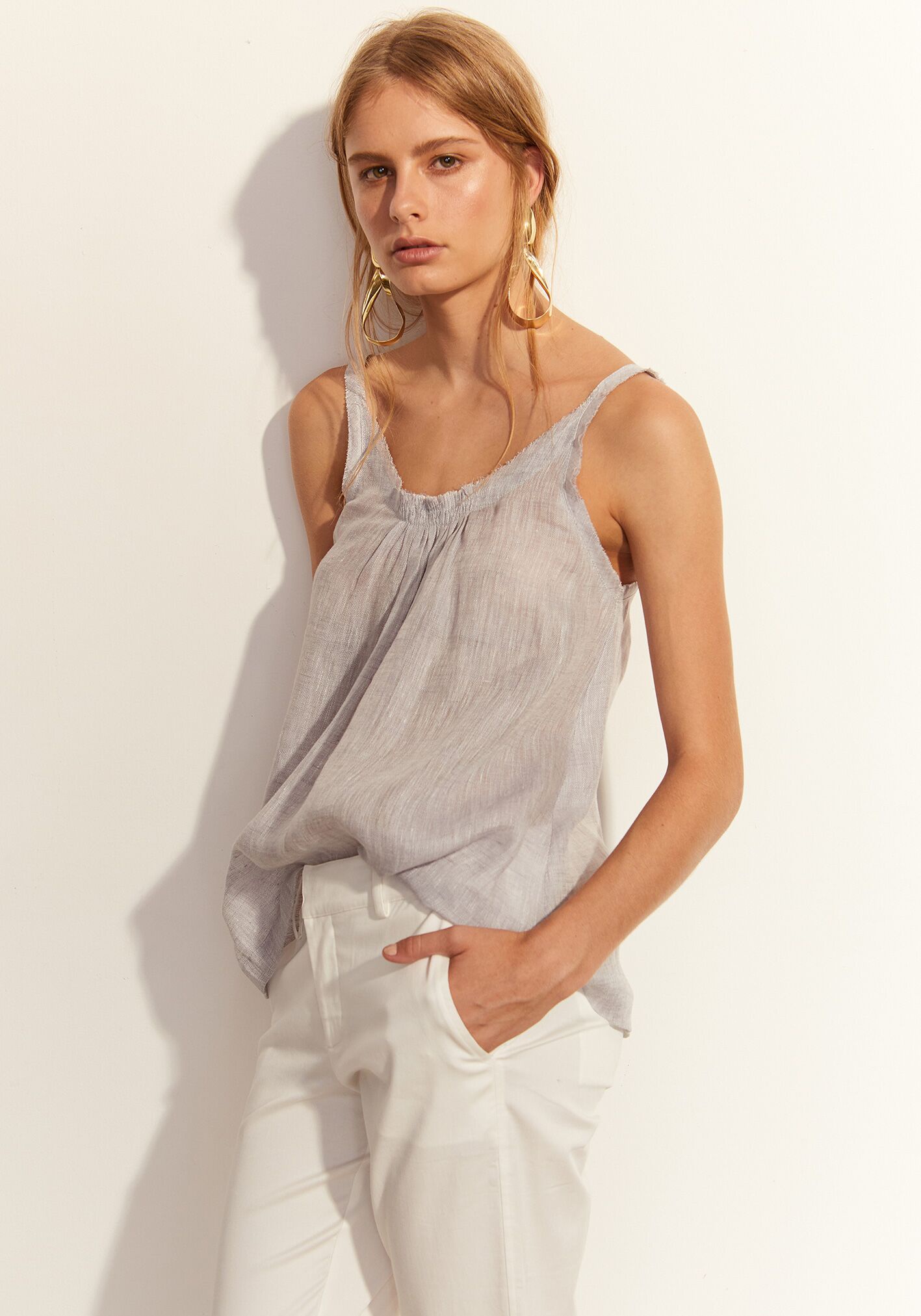 POL Santorini Frayed Cami