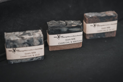 GOATS MILK SOAP - CHARCOAL & MATCHA