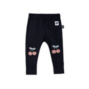 CHERRY PATCH LEGGINGS - BLACK