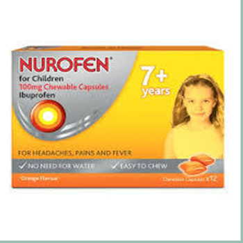 NUROFEN FOR CHILDREN 7YRS+ CHEWABLE CAPSULES
