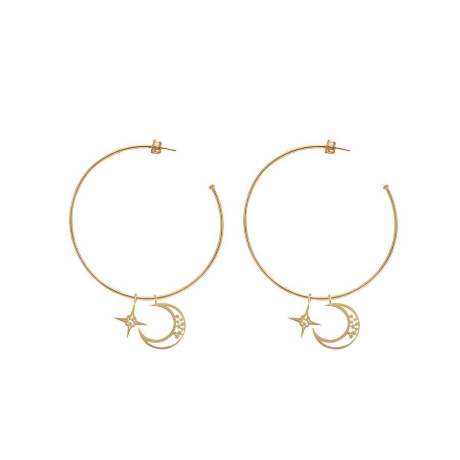 Celestial Charm Hoop Earring