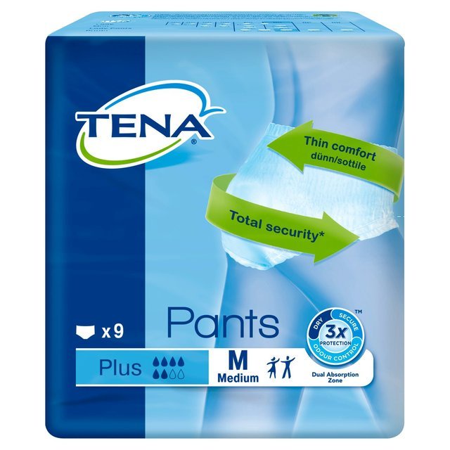 TENA PANTS PLUS MEDIUM 9'S