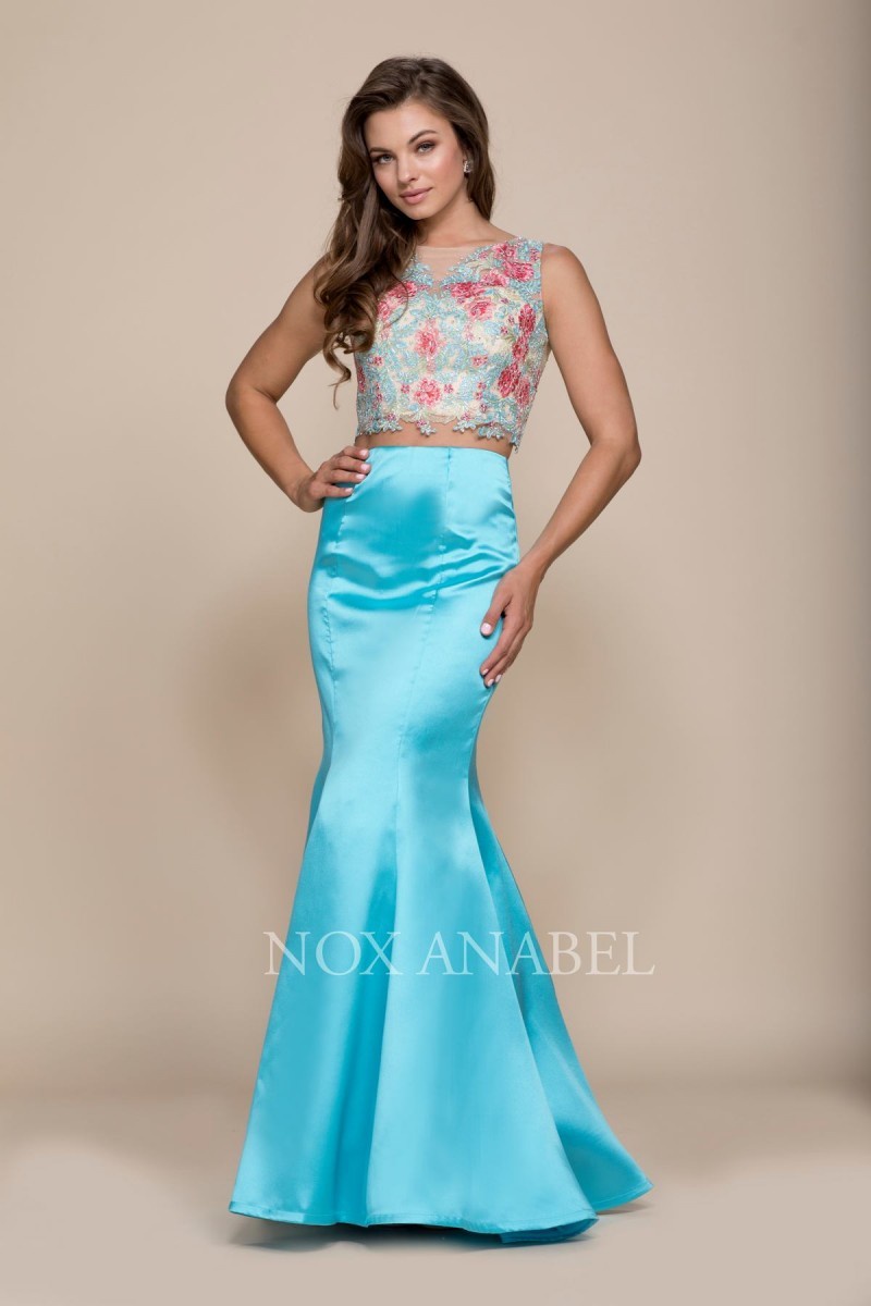 Turquoise Beaded Dress
