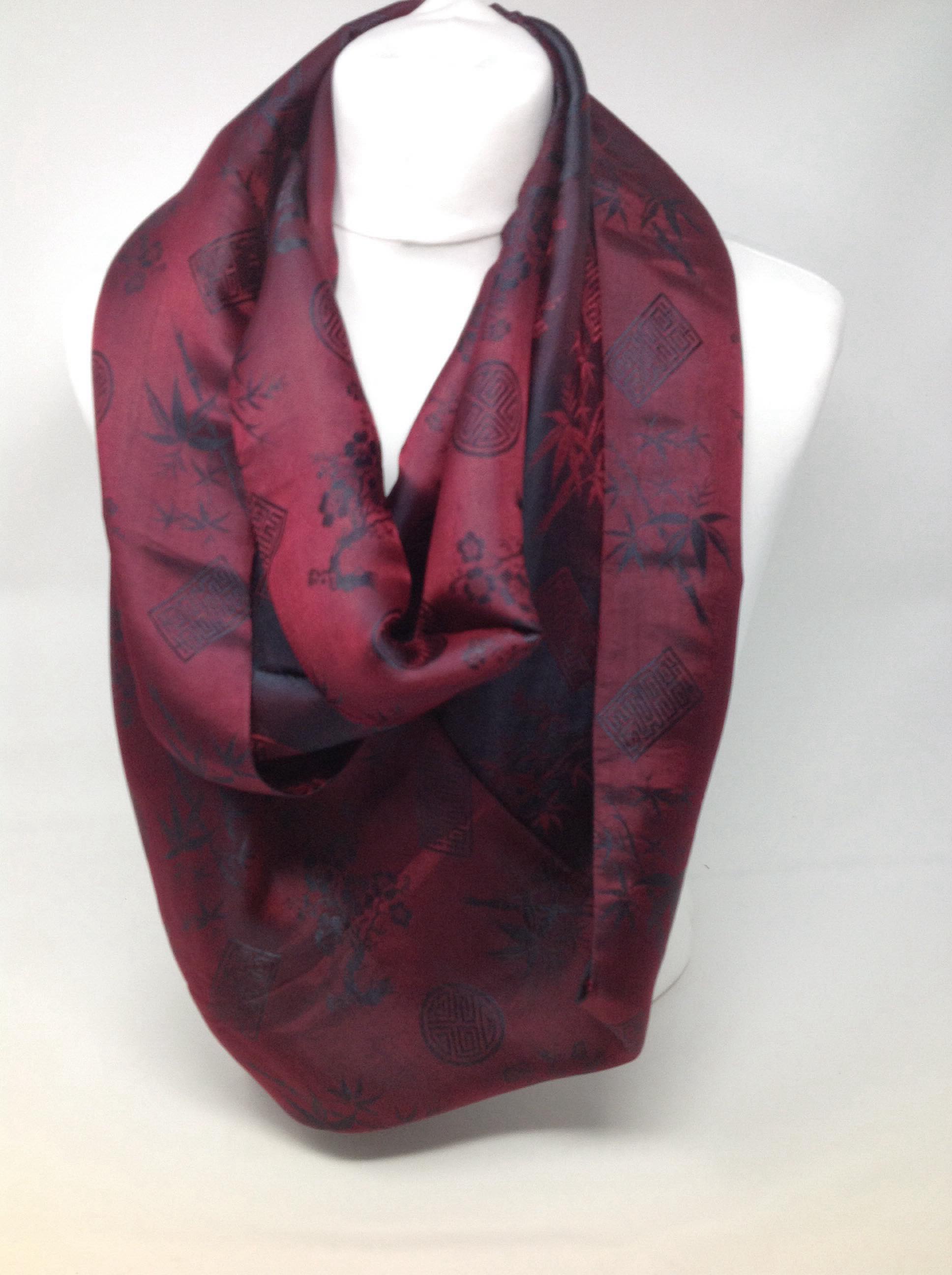 silk snood scarf