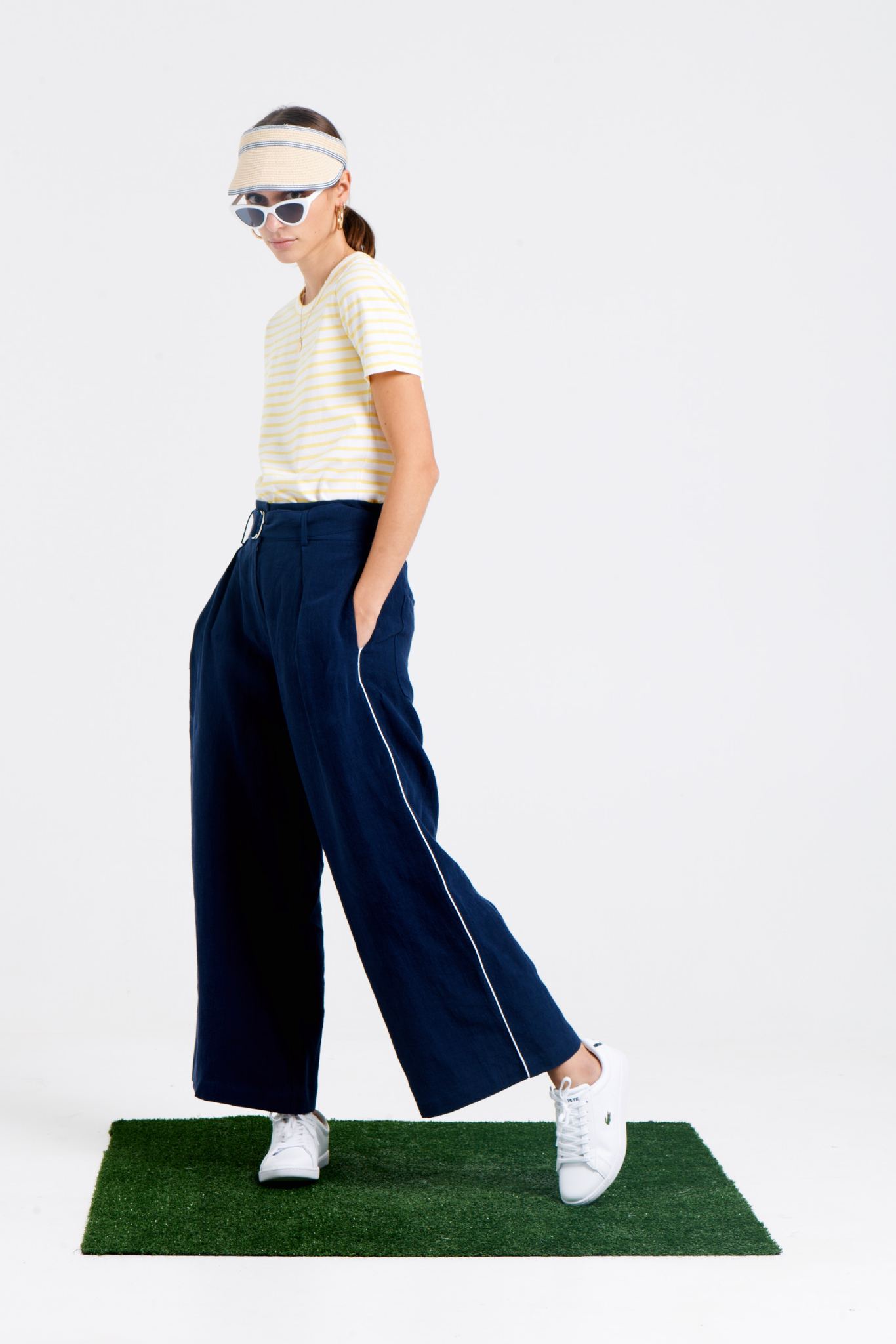 Le Stripe Racquet Club Pant
