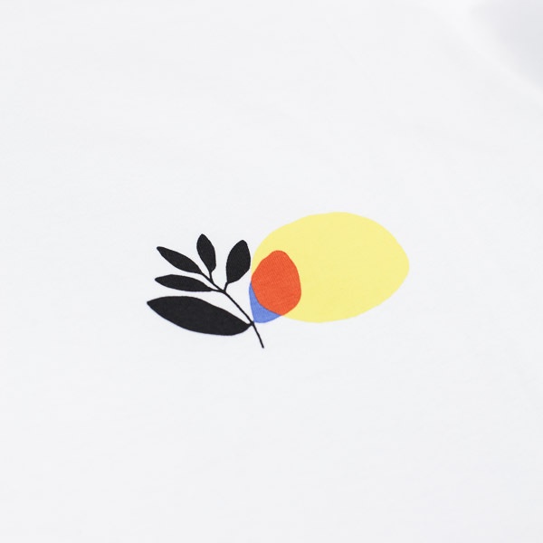 Magenta Panel LS Tshirt White