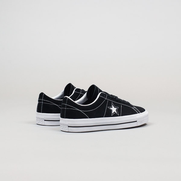 Converse Cons One Star Pro Suede Black/White