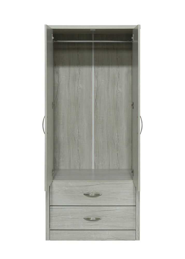 Novo 2 Door Wardrobe White Oak Wardrobes Lifestyle Furniture