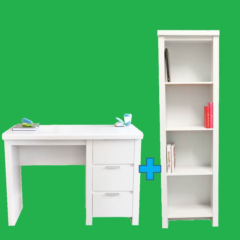 Desk Bookshelf Combo White And Chair Lifestyle Furniture