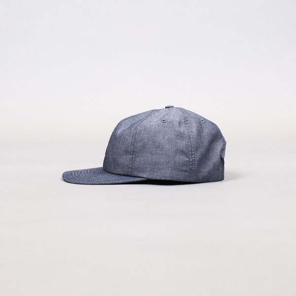 Magenta Plant 6 Panel Hat Chambray Blue