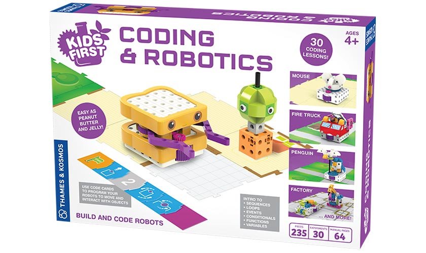 thames & kosmos kids first coding & robotics science experiment kit
